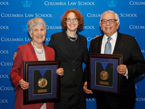 2017 Medal for Excellence honorees Judge Anita B. Brody ’58 and David J. Stern ’66