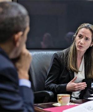 Avril Haines with President Obama in the Situation Room, 2013