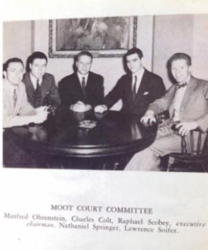 Yearbook photo of Raphael on Columbia Law Moot Court Committee