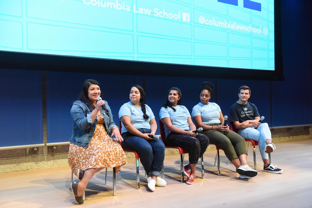 A panel of second- and third-year students discussed their experiences so far as Columbia Law School students.