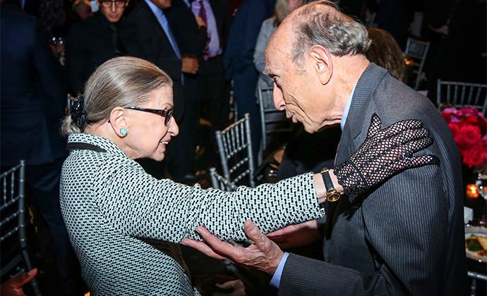 Justice Ginsburg with Michael Sovern, former dean of Columbia Law School and former president of Columbia University.