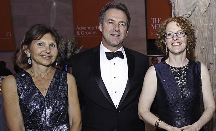 The Campaign for Columbia Law co-chair Alison Ressler ’83, Montana Governor Stephen Bullock and Dean Gillian Lester at The Metropolitan Museum of Art
