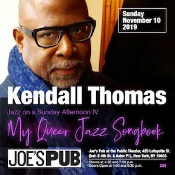 A poster for Kendall Thomas show at Joe's Pub