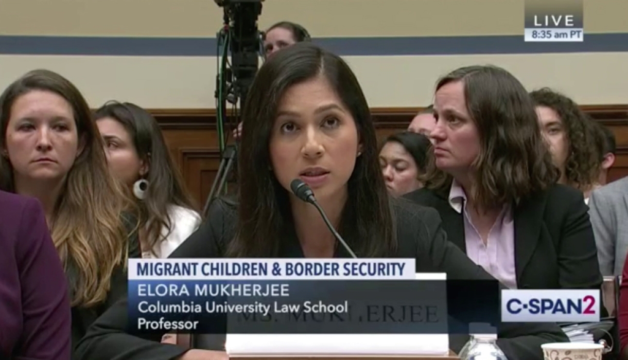 Professor Elora Mukherjee testifies in a congressional hearing.