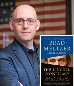 Brad Meltzer with his book The Lincoln Conspiracy