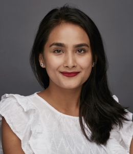 Woman in a white blouse