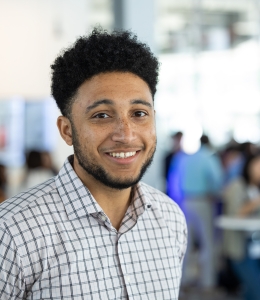 Man in checked shirt