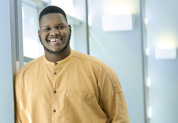 Man in a yellow shirt