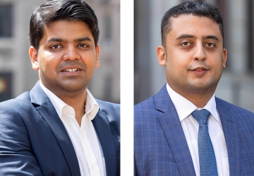 Photos of two men wearing suits