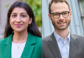 Lina Khan (left) and Lev Menand (right)