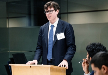 Benhamin Tutt, finalist in the 2026 Harlan Fiske Stone Moot Court Competition