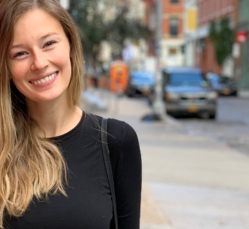 Ellie Dupler on a street in New York City