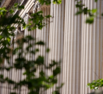 Fluted columns in from of Low Library
