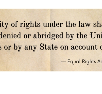 Equality of rights under the law shall not be denied or abridged by the United States or by any State on account of sex.