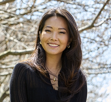 Woman in the black blouse