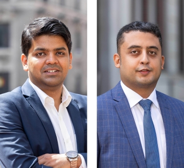 Photos of two men wearing suits