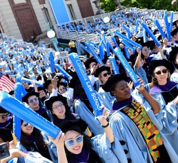 Columbia Law grads celebrating