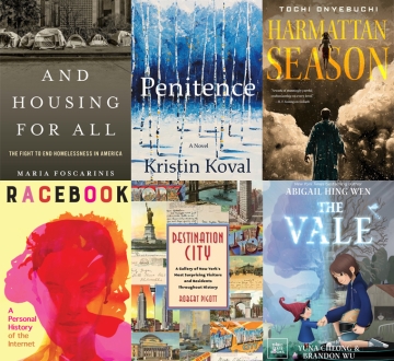 Grid of six book covers by Columbia Law alumni