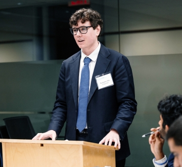 Benhamin Tutt, finalist in the 2026 Harlan Fiske Stone Moot Court Competition