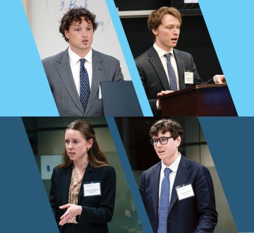 photos of each of the four 2026 Harlan Fiske Stone Moot Court competition finalists Hungate Harward Broihier Tutt-