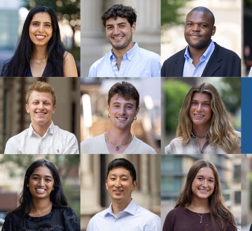 A composite image of 11 headshots of members of the Class of 2029 
