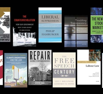 A selection of faculty book covers