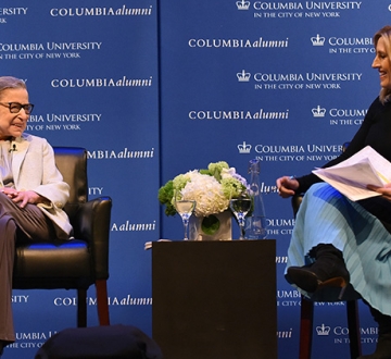 Supreme Court Justice Ruth Bader Ginsburg and CNN anchor Poppy Harlow