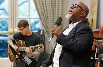 Students and professors perform in the Law School talent show