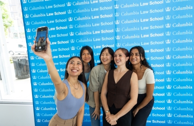 Women students taking a selfie 