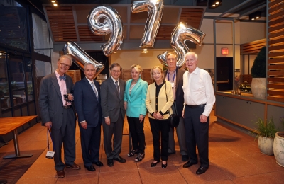Seven members of Class of '75 at reunion 