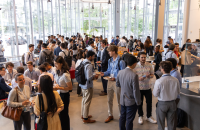Orientation 2025 students in lobby