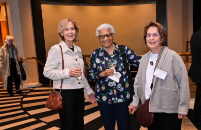 Three women guests at Stone Circle Luncheon