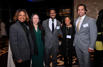 Five guests at the Alumni of Color Reception