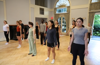 students participate in wellness activities at Orientation 2026