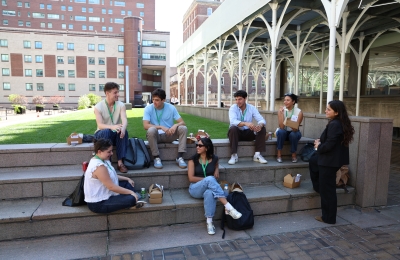 students outside at Orientation 2026