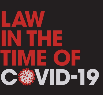 Law in the Time of COVID-19 (with a coronavirus as the letter O)