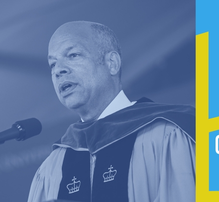 Man in Academic Robes with "Lions of Law" logo