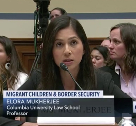 Professor Elora Mukherjee testifies in a congressional hearing.