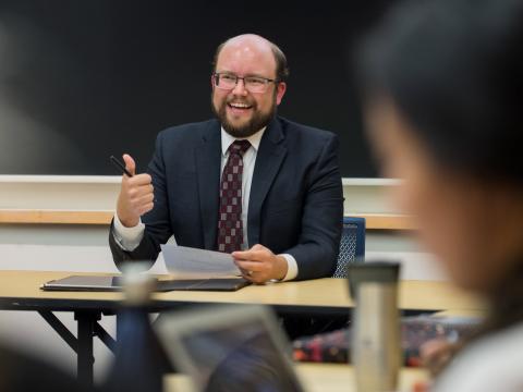 Professor Kellen Funk teaching