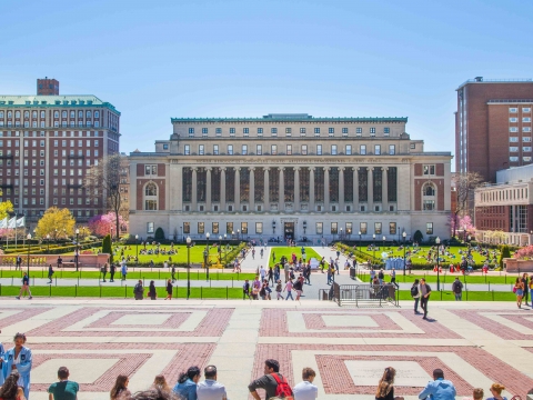 Butler Library on a spring day