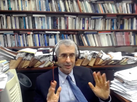 Professor Richard Briffault in his book-lined office
