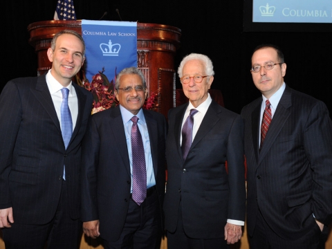 2014 Medal of Excellence honorees Edgar G. Rios ’77 and Ira M. Millstein ’49