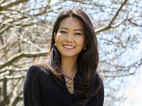 Woman in the black blouse