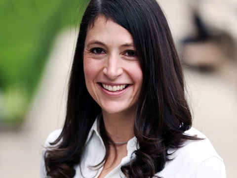 Woman in white blouse