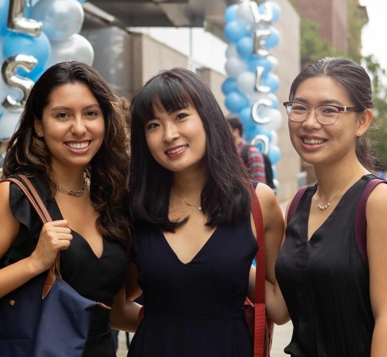 Mercedes Alexis Chavez, Lena Chan, and Nancy Lu at Orientation 2021