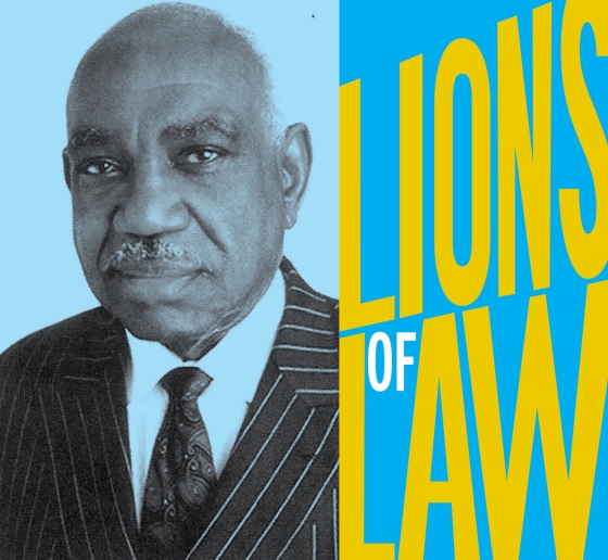 Photo of U.W. Clemon with Lions of Law logo