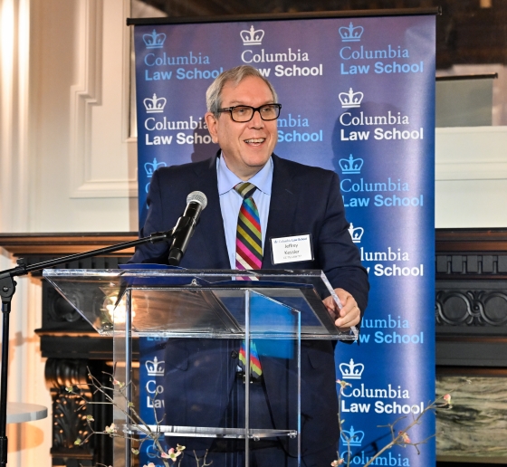Jeffrey Kessler ’77 speaking at the Harlan Fiske Stone Society event 2025