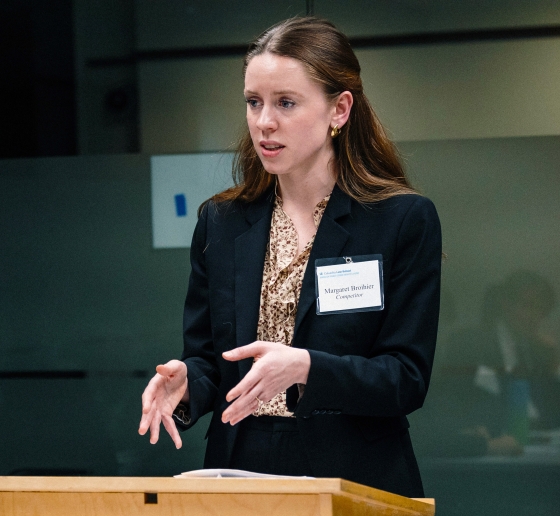 Margaret Broihier, finalist in the 2026 Harlan Fiske Stone Moot Court Competition