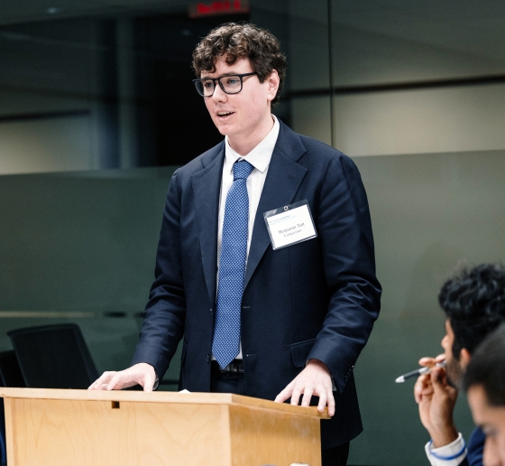 Benhamin Tutt, finalist in the 2026 Harlan Fiske Stone Moot Court Competition