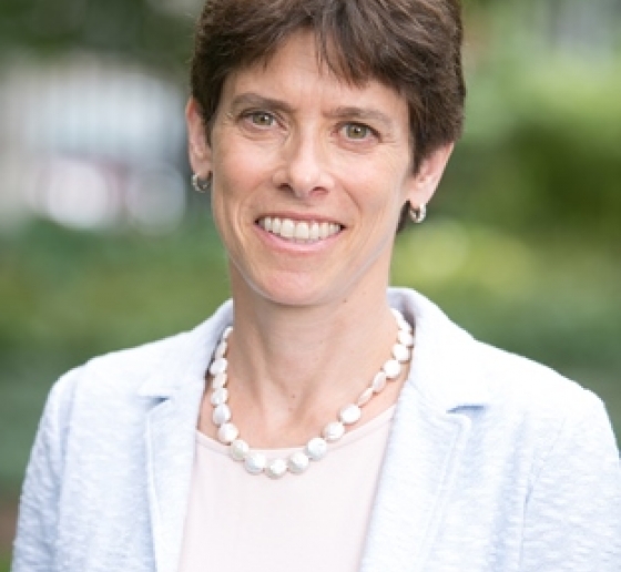 Suzanne Goldberg smiling outside the Law School.